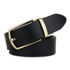 Hayes London | Reversible Black & Brown Genuine Leather Men's Belt (Leather Texture: Wild & Buckle Color: Gold)