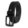 Hayes London | Black Genuine Leather Men's Belt (Leather Texture: Plain & Buckle Color: Black)