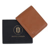 Hayes London | Signature Tan Genuine Leather Textured Wallet for Men - RFID Blocking, Slim Bifold Wallet with 8 Compartments