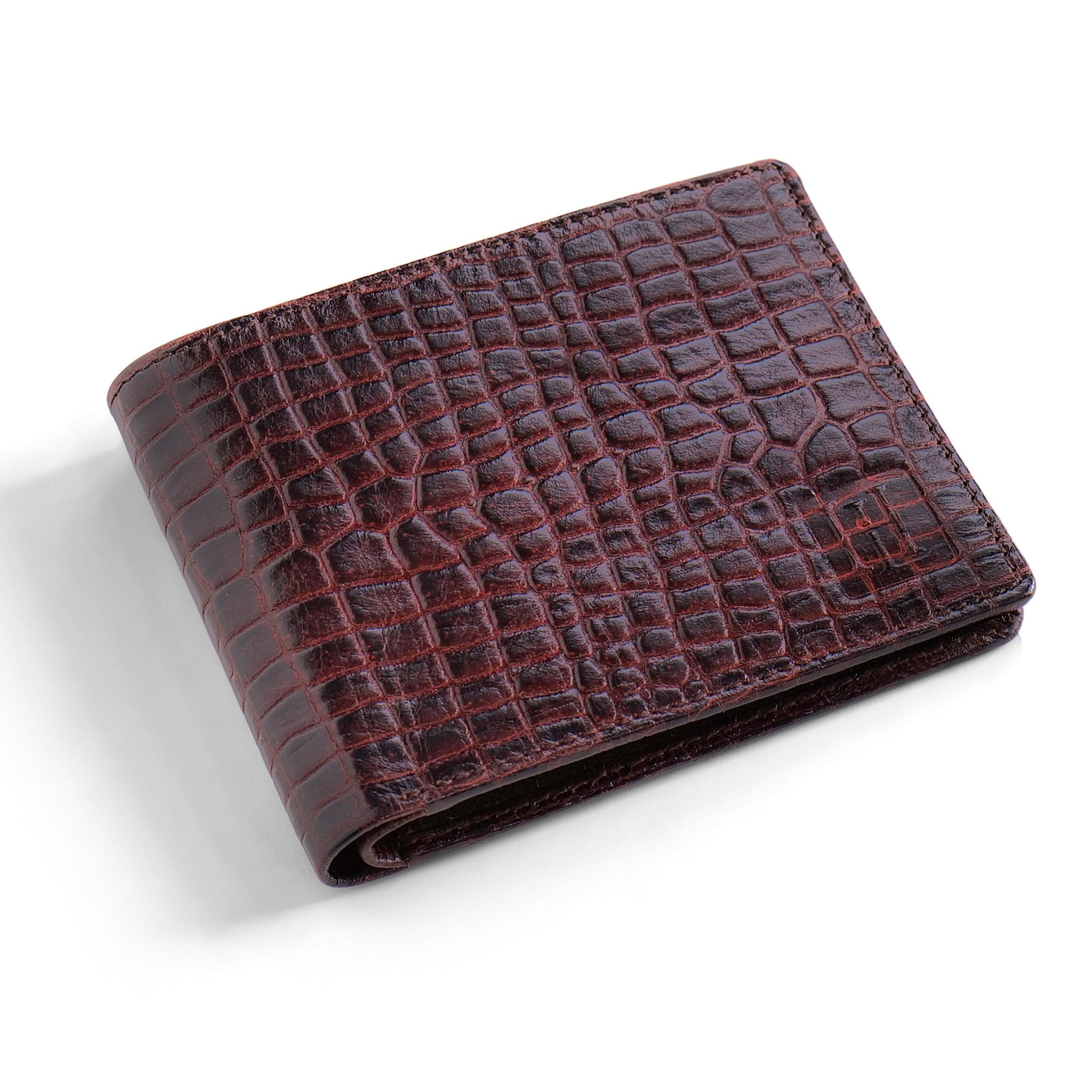 Hayes London | The Gator Brown Genuine Leather Wallet for Men – RFID Blocking, Original Bifold Wallet with 8 Compartments