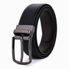 Hayes London | Italian Leather Belts for Men - Braided Leather Texture, Reversible Black & Brown with Grey Buckle