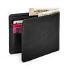 Hayes London | Signature Black Genuine Leather Textured Wallet for Men - RFID Blocking, Slim Bifold Wallet with 8 Compartments