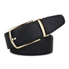 Hayes London | Italian Leather Belts for Men - Viper Leather Texture, Reversible Black & Brown with Gold Buckle