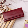 Hayes London | Cherry Genuine Leather Bi-Fold Clutch For Women (Leather Texture: Classic & Color: Cherry)