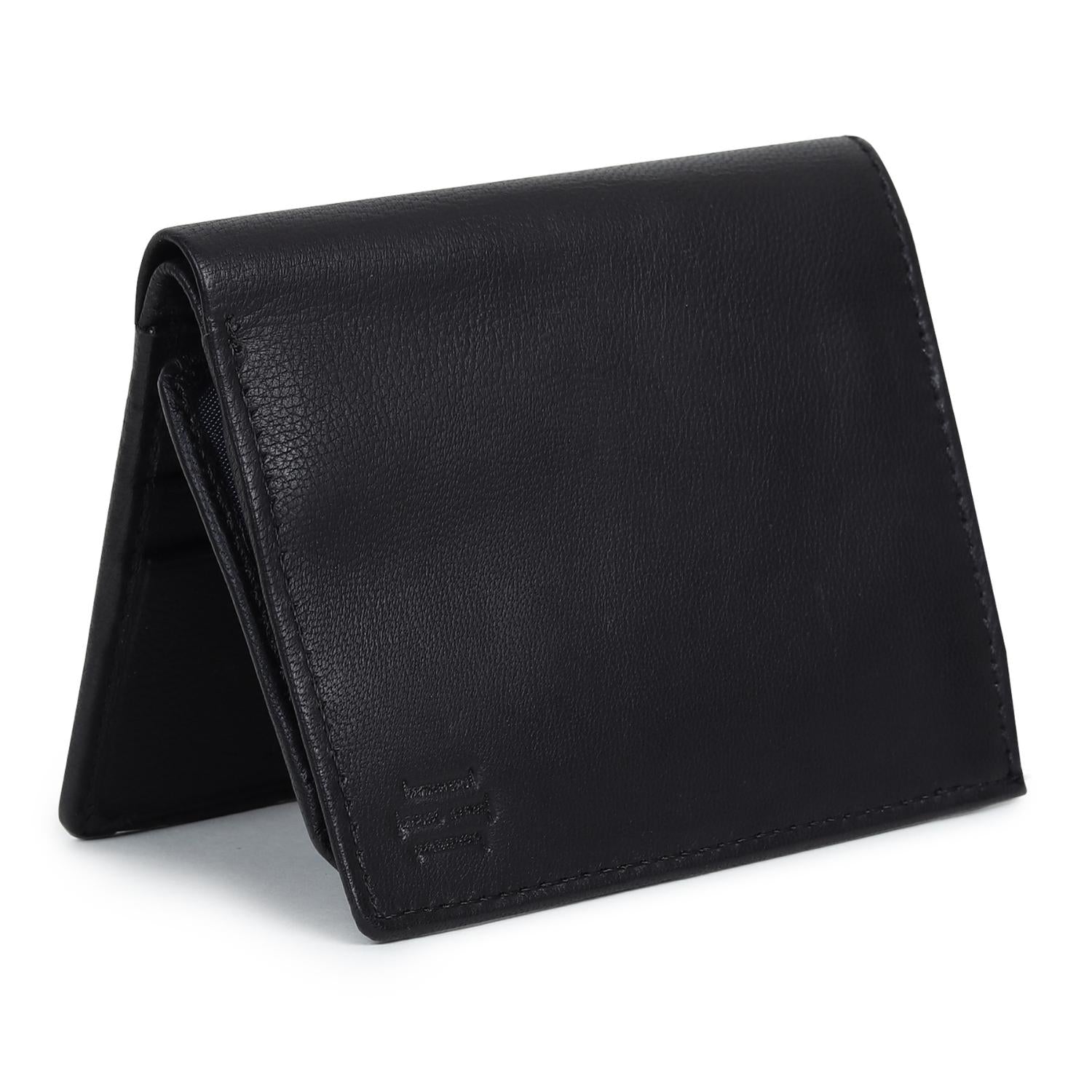 Hayes London | Black Genuine Leather Card Holder/Wallet For Men - RFID Blocking, Slim Formal/Casual Card Holder/Wallet With 11 Compartments