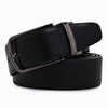 Hayes London | Italian Leather Belts for Men - Braided Leather Texture, Reversible Black & Brown with Grey Buckle