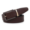 Hayes London | Italian Leather Reversible Black & Brown Belt For Men (Leather Texture: Viper & Buckle Color: Black & Gold)