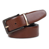 Hayes London | Italian Leather Reversible Black & Brown Belt For Men (Leather Texture: Plain & Buckle Color: Black & Gold)