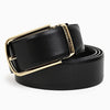 Hayes London | Italian Leather Belts for Men - Reversible Black & Brown with Gold Buckle, Braided Leather Texture