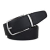 Hayes London | Reversible Black & Brown Italian Leather Men's Belt (Leather Texture: Viper & Buckle Color: Silver)