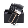 Hayes London | Italian Leather Reversible Black & Brown Belt For Men (Leather Texture: Plain & Buckle Color: Black & Gold)