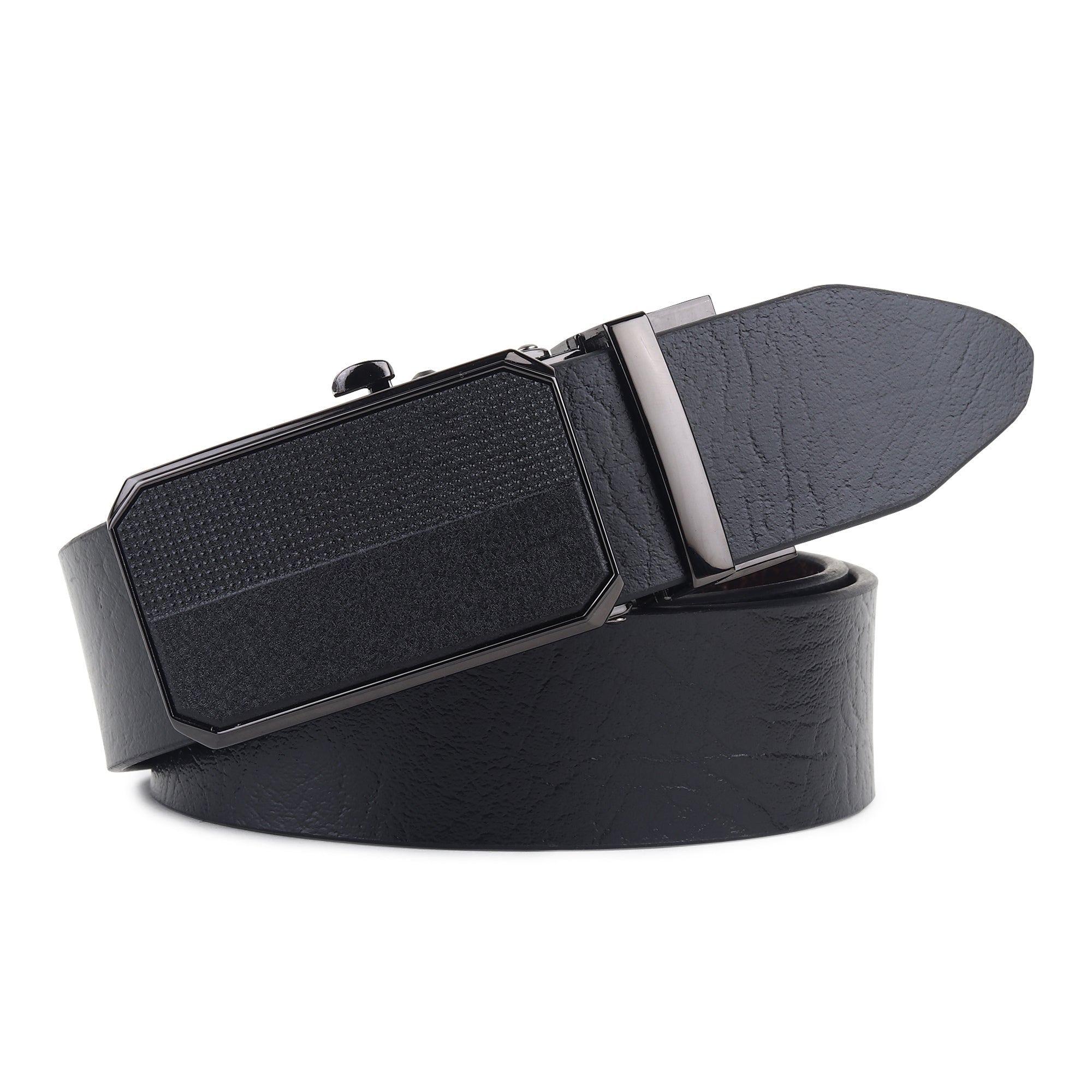 Hayes London | Reversible Black & Brown Genuine Leather Men's Belt (Leather Texture: Asgard Wild & Buckle Color: Black)