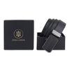 Hayes London | Reversible Black & Brown Italian Leather Men's Belt (Leather Texture: Asgard Viper & Buckle Color: Grey)