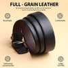 Hayes London | Reversible Black & Brown Italian Leather Men's Belt (Leather Texture: Asgard Viper & Buckle Color: Grey)