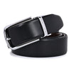 Hayes London | Italian Leather Belts for Men - Reversible Black & Brown with Silver Buckle, Plain Leather Texture