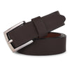 Hayes London | Brown Genuine Leather Men's Belt (Leather Texture: Plain & Buckle Color: Silver)