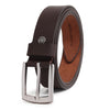 Hayes London | Brown Genuine Leather Men's Belt (Leather Texture: Plain & Buckle Color: Silver)